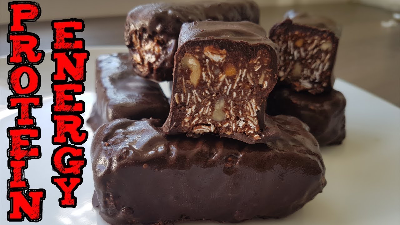 Proteinove tycinky / domace Energeticke tycinky / fitness recept / Energy bars / Zdrave cokoladove
