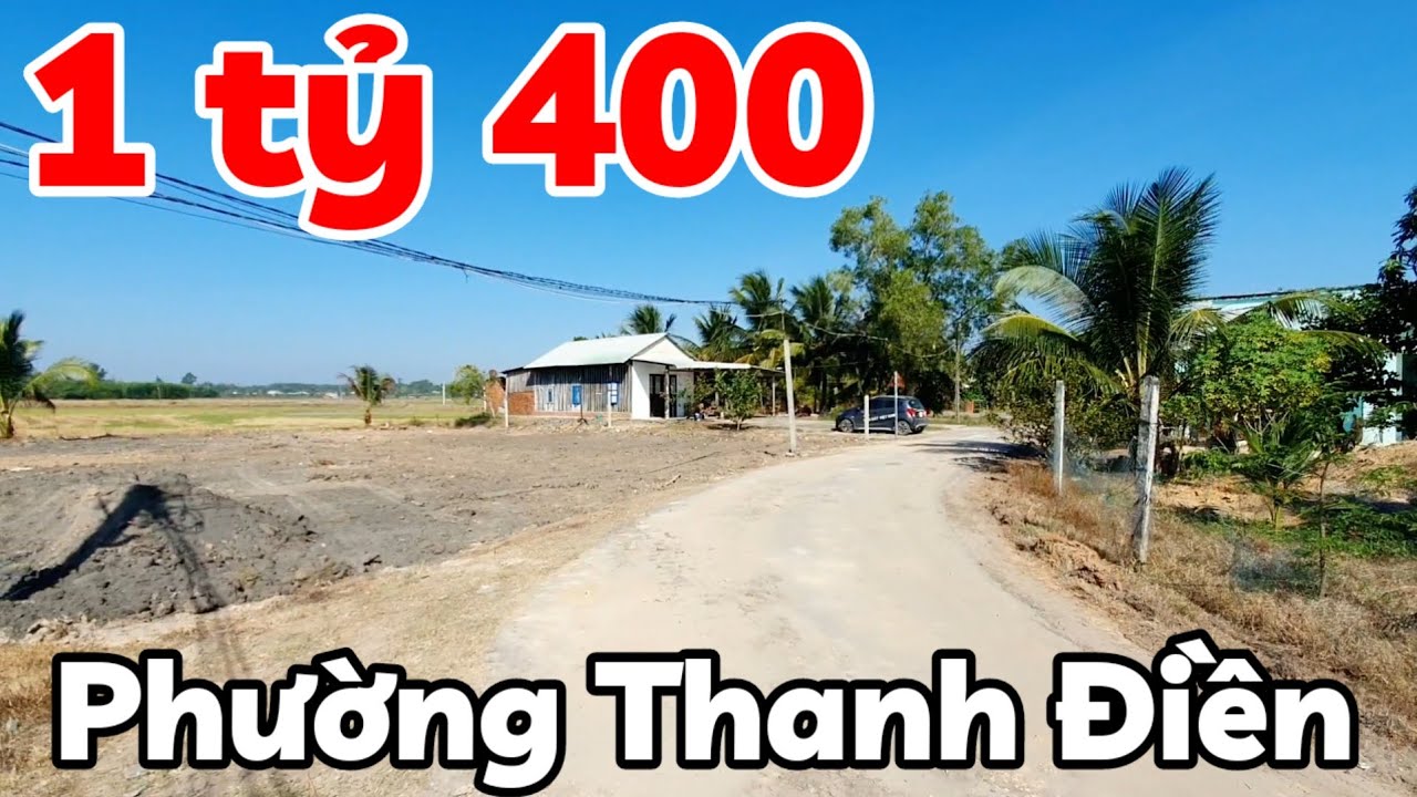 Bán đất 25x42 mặt tiền đường nhựa có 150m2 thổ cư giá 1 tỷ 400 triệu ở phường Thanh Điền Tây Ninh
