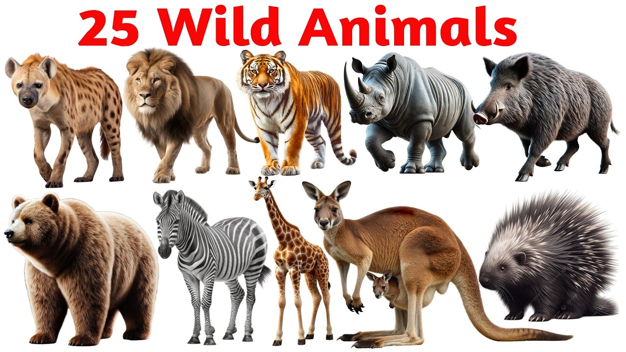 wild animals in english and hindi with pdf | जंगली जानवर | wild animals names | download pdf |