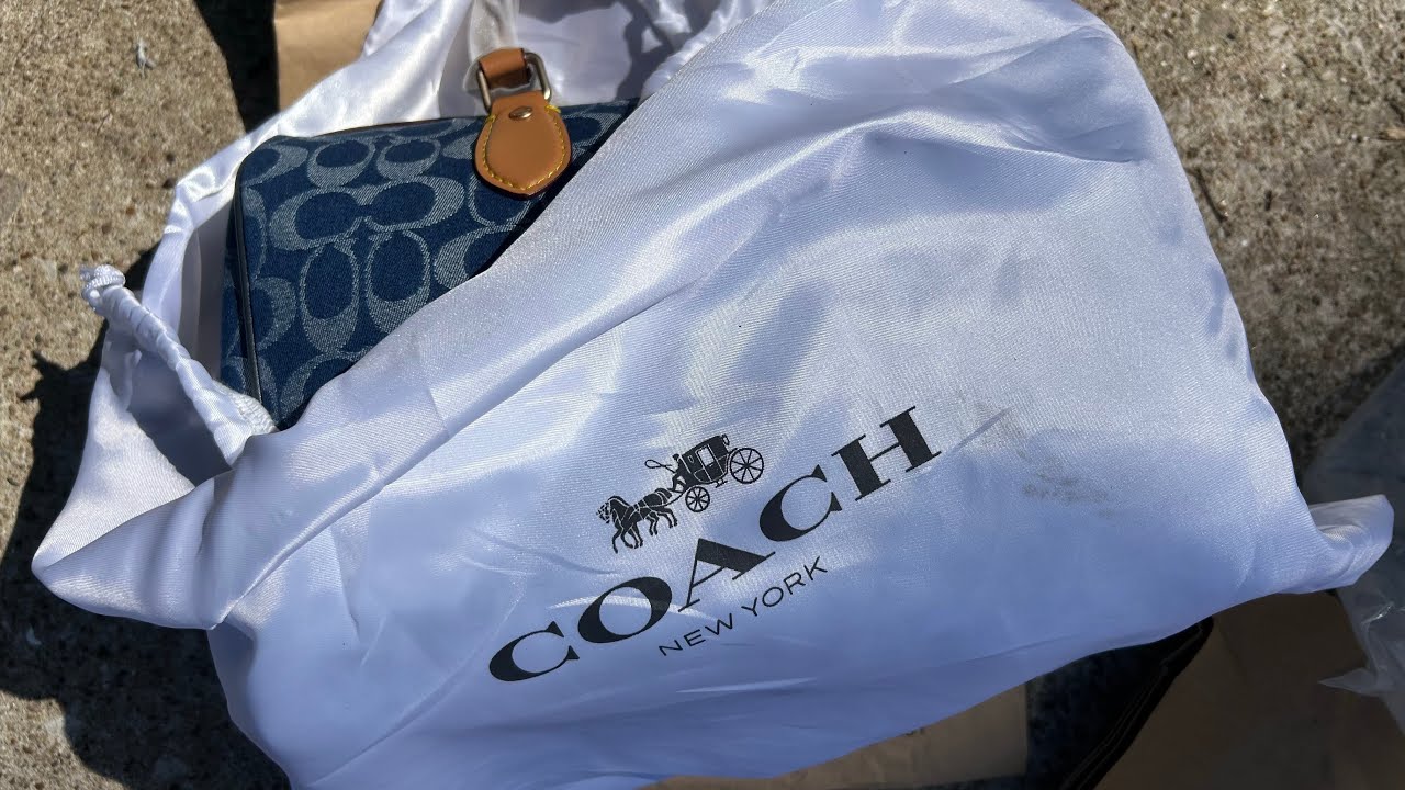 Authenticate Coach Denim Rowan Signature Print  W/ Me