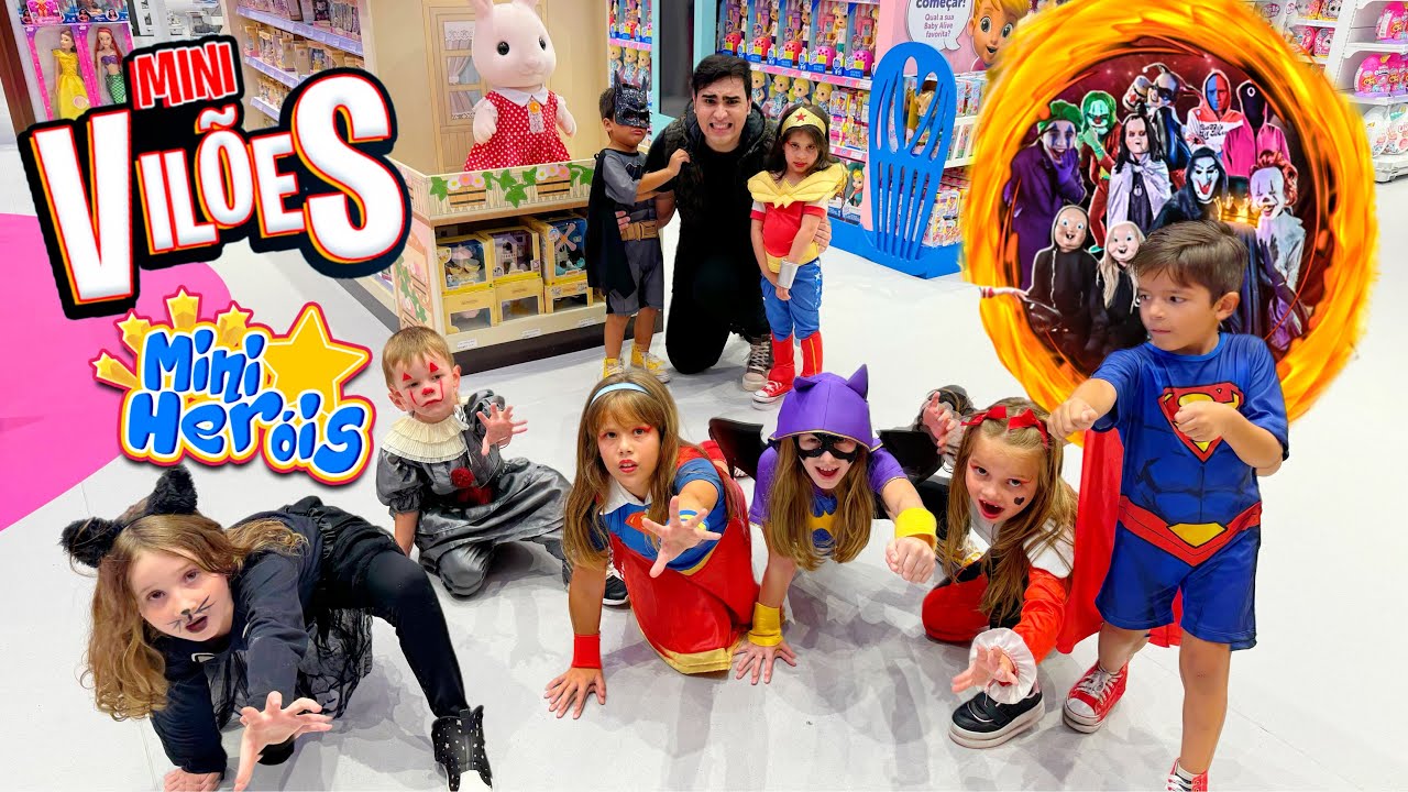 ★ VÁRIOS VÍDEOS DOS FILHOS DOS VILÕES E DOS HERÓIS INVADIRAM A LOJA DE BRINQUEDOS EM 24 HORAS ★