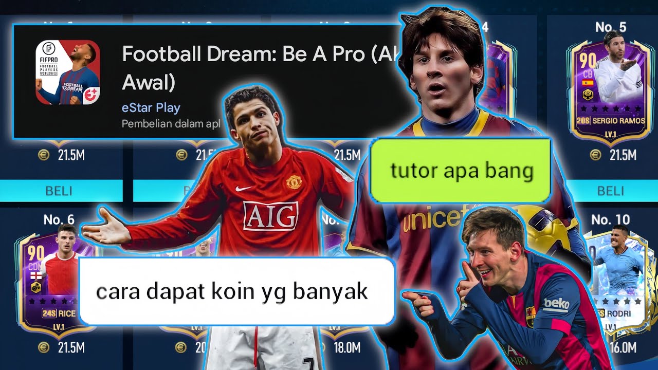 PEMULA WAJIB TAUUU!! CARA DAPATKAN BANYAK COIN-FOOTBALL DREAM BE A PRO