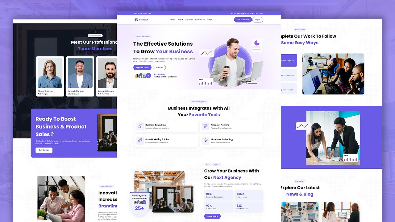 How to Create IT Solution & Business Responsive HTML Template | Responsive Website Template