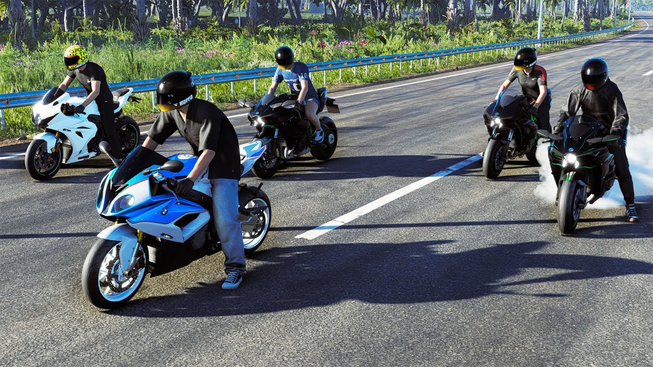 ПОЕЗДКА НА СПОРТБАЙКЕ &mdash; Вилли, флайби и многое другое (241-сильный S1000RR) | The Crew Motorfest
