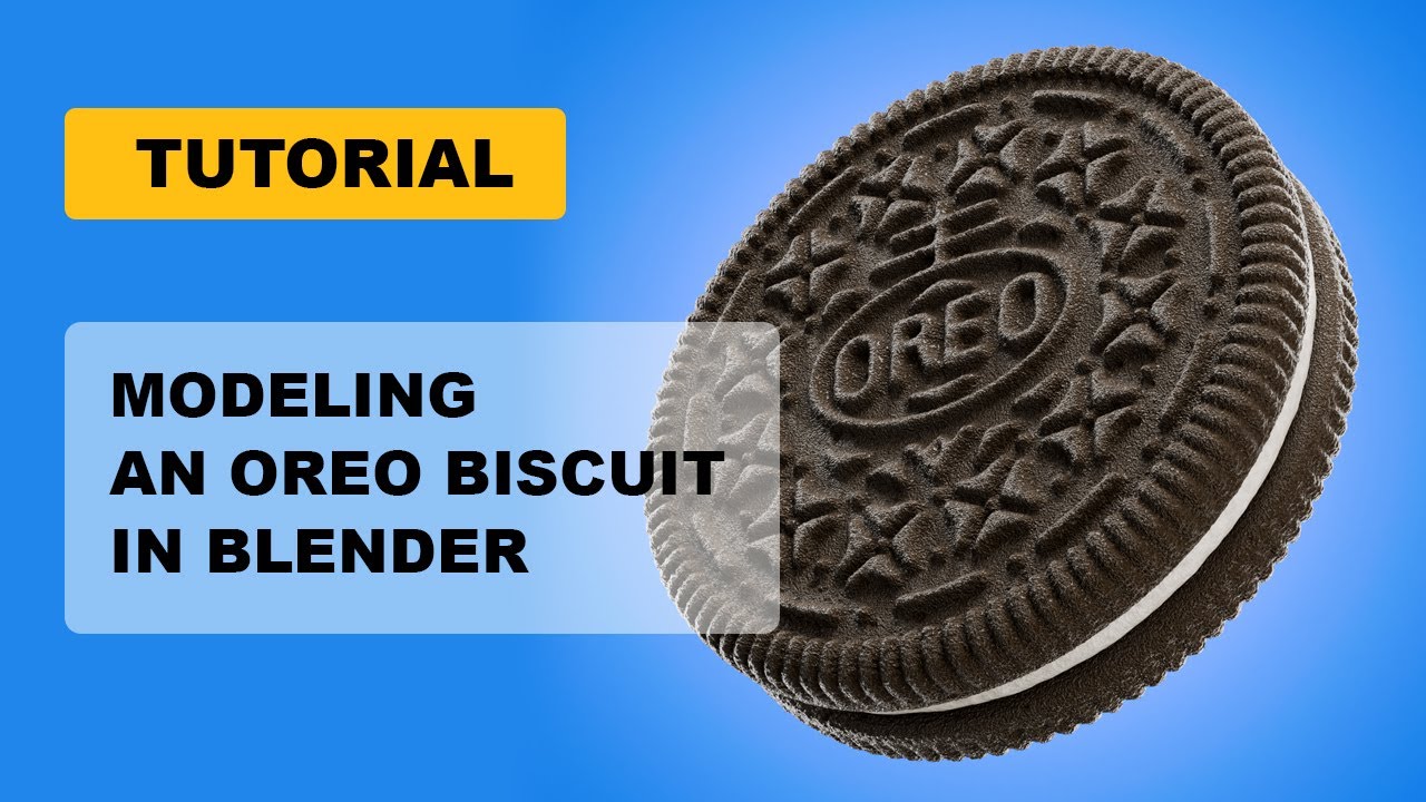 How to make an Oreo Biscuit in blender | Koslog 3D