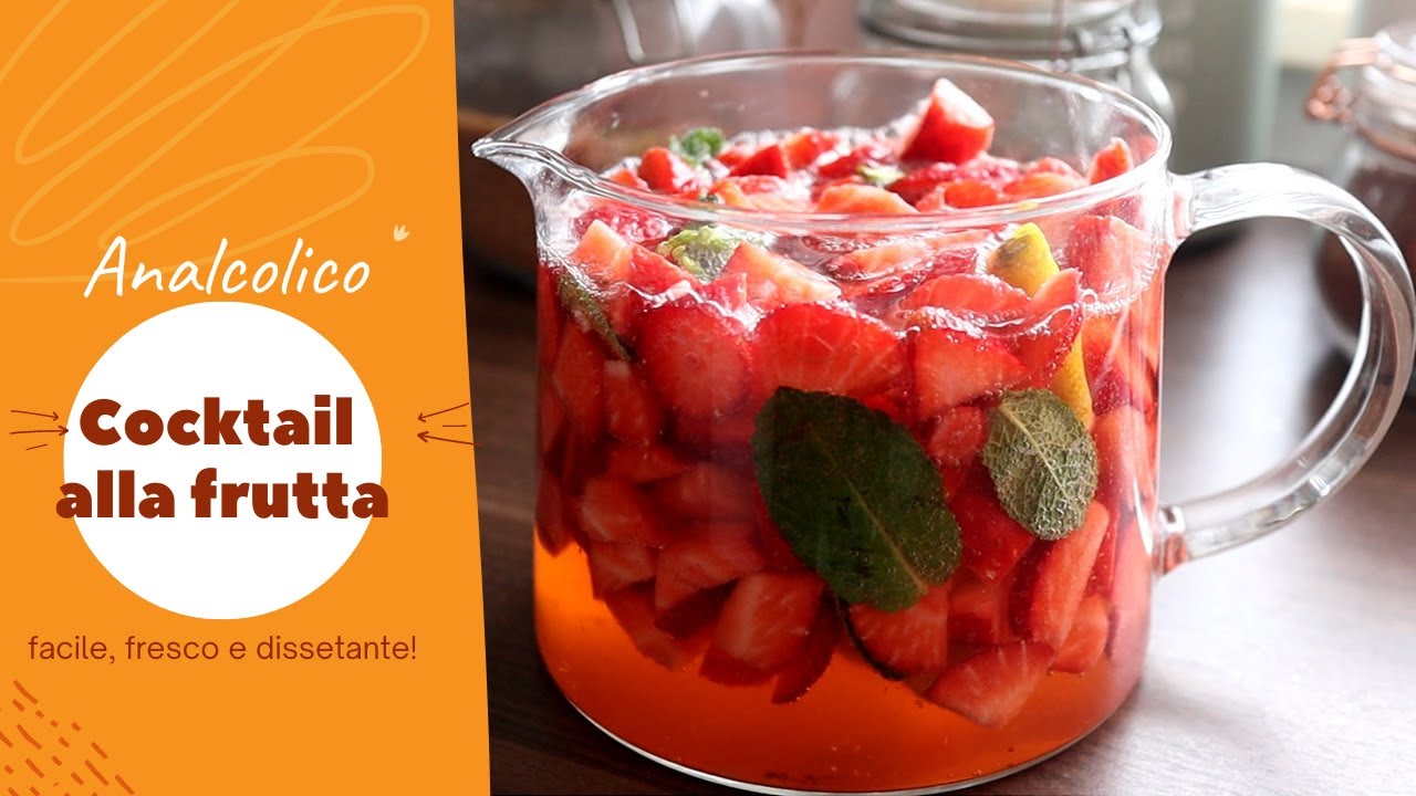 COCKTAIL ANALCOLICO FATTO IN CASA | BEVANDA SENZA ZUCCHERO RINFRESCANTE FRAGOLE, LIMONE E MENTA