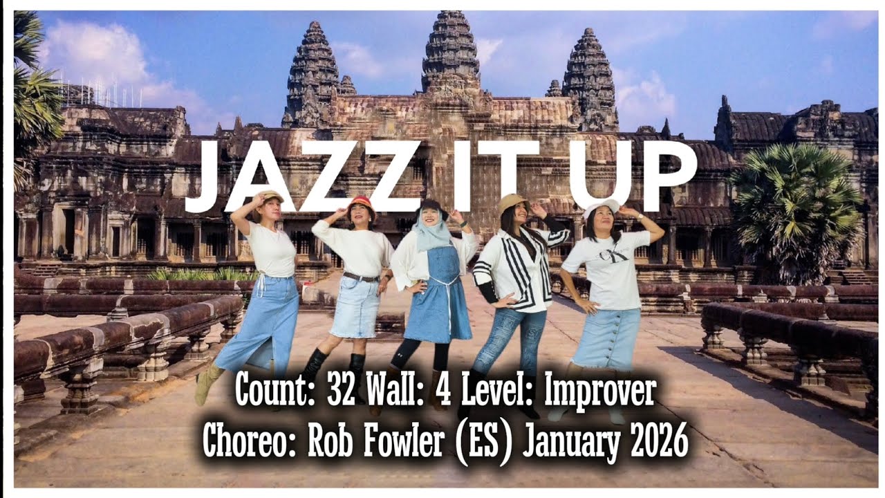 JAZZ IT UP LINE DANCE DEMO || IMPROVER || @harrysamana2522 
