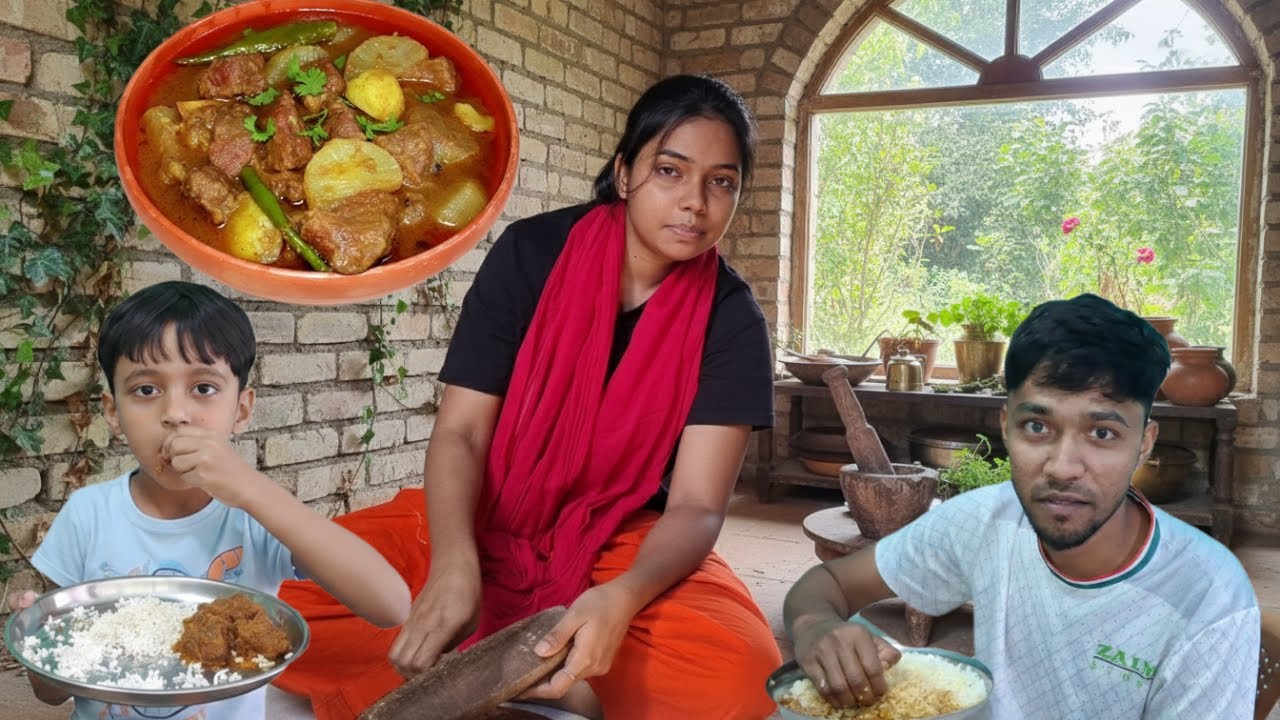 গরুর গোস্ত দিয়ে মুলার অসাধারণ রেসিপি 🥩🥬, গ্রামবাংলার স্বাদ | Beef Recipe | Shahin & Jannat Vlog