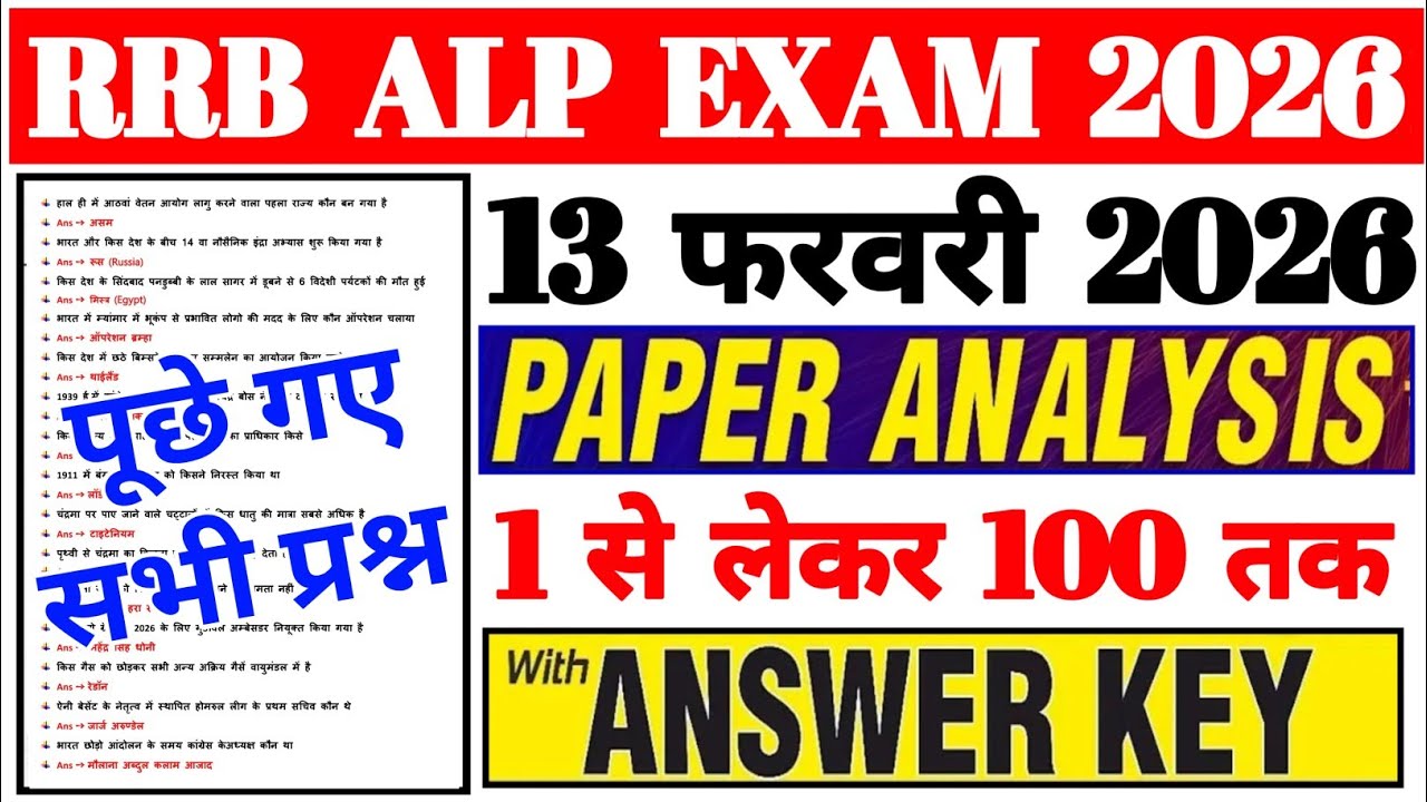 RRB ALP Exam Analysis 2026 | RRB Alp Today Exam Review 2026 | RRB ALP Cbt 1 Paper Analysis Today 