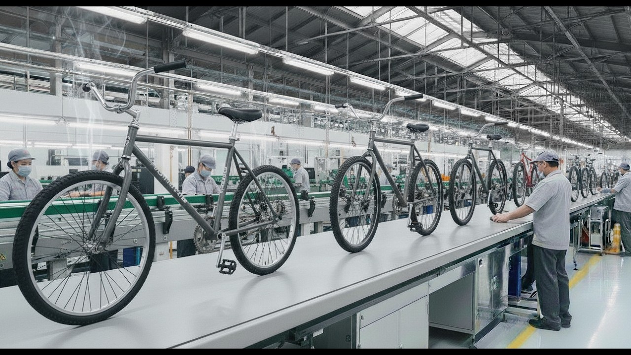Modern bicycle factory ; how thousands of modern bicycle Making raw to a finished bicycles.
