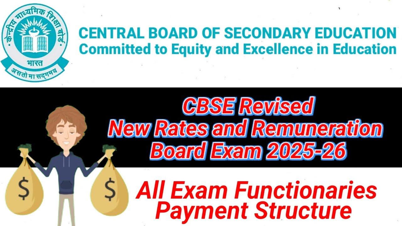 CBSE New Revised Rate and Remuneration for Board Exam 2026 #cbseremuneration #cbsepayment #boardexam