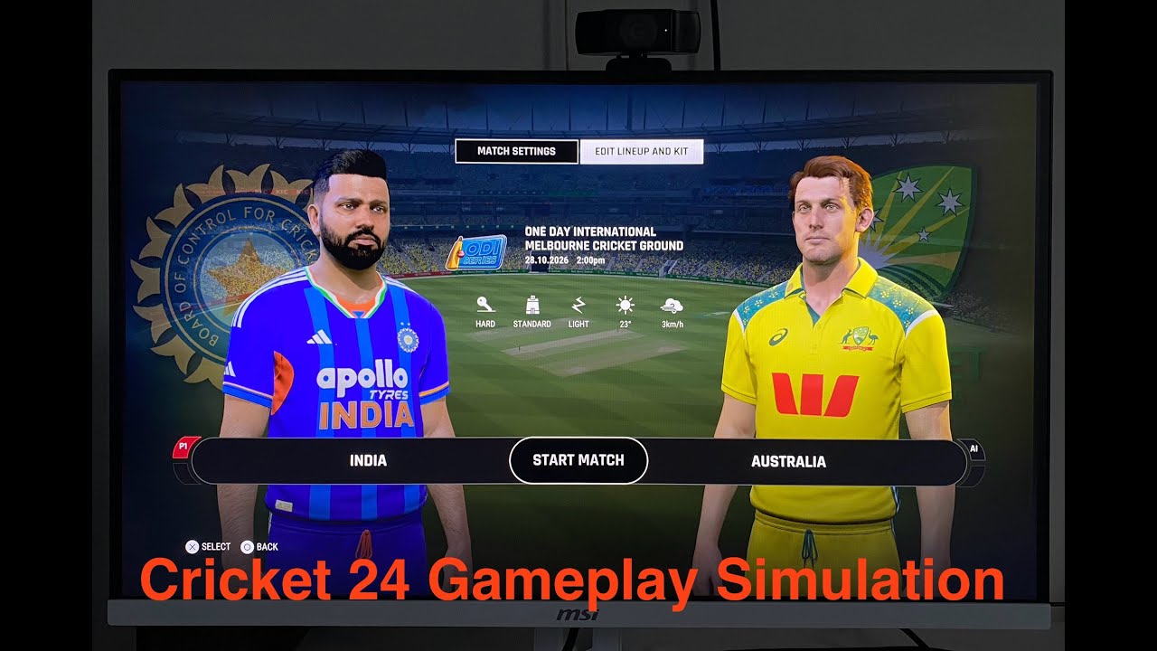 India Australia ODI – Cricket 24 Gameplay Simulation #shortsfeed