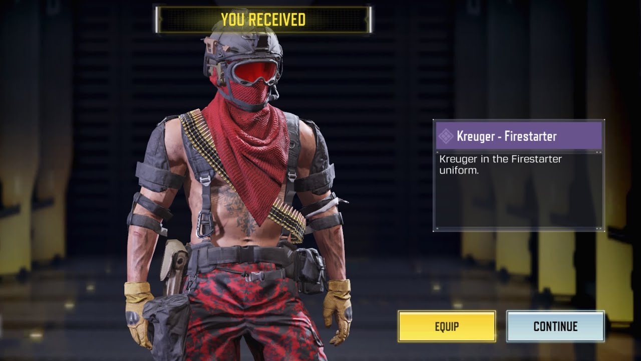 Unlocking Kreuger-Firestarter in CODM!