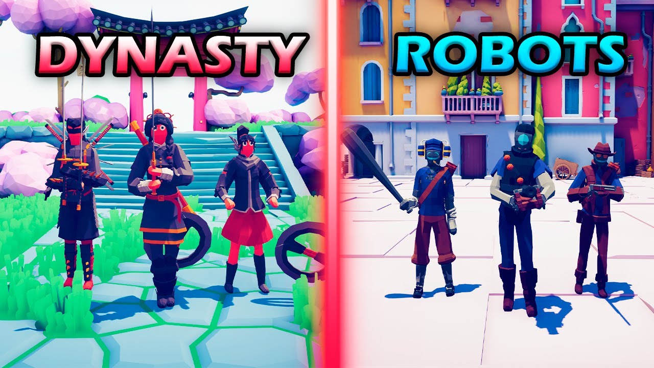 DYNASTY DLS TEAM vs ROBOTS TEAM - Totally Accurate Battle Simulator TABS