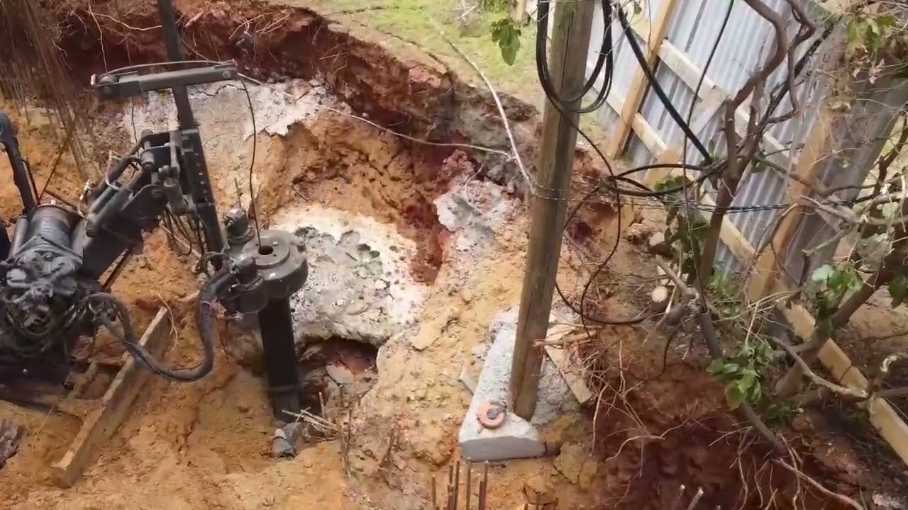 תמ"א 38/1 - הגליל 25 רעננה - חזית צפון - קידוח כלונס בקריסה