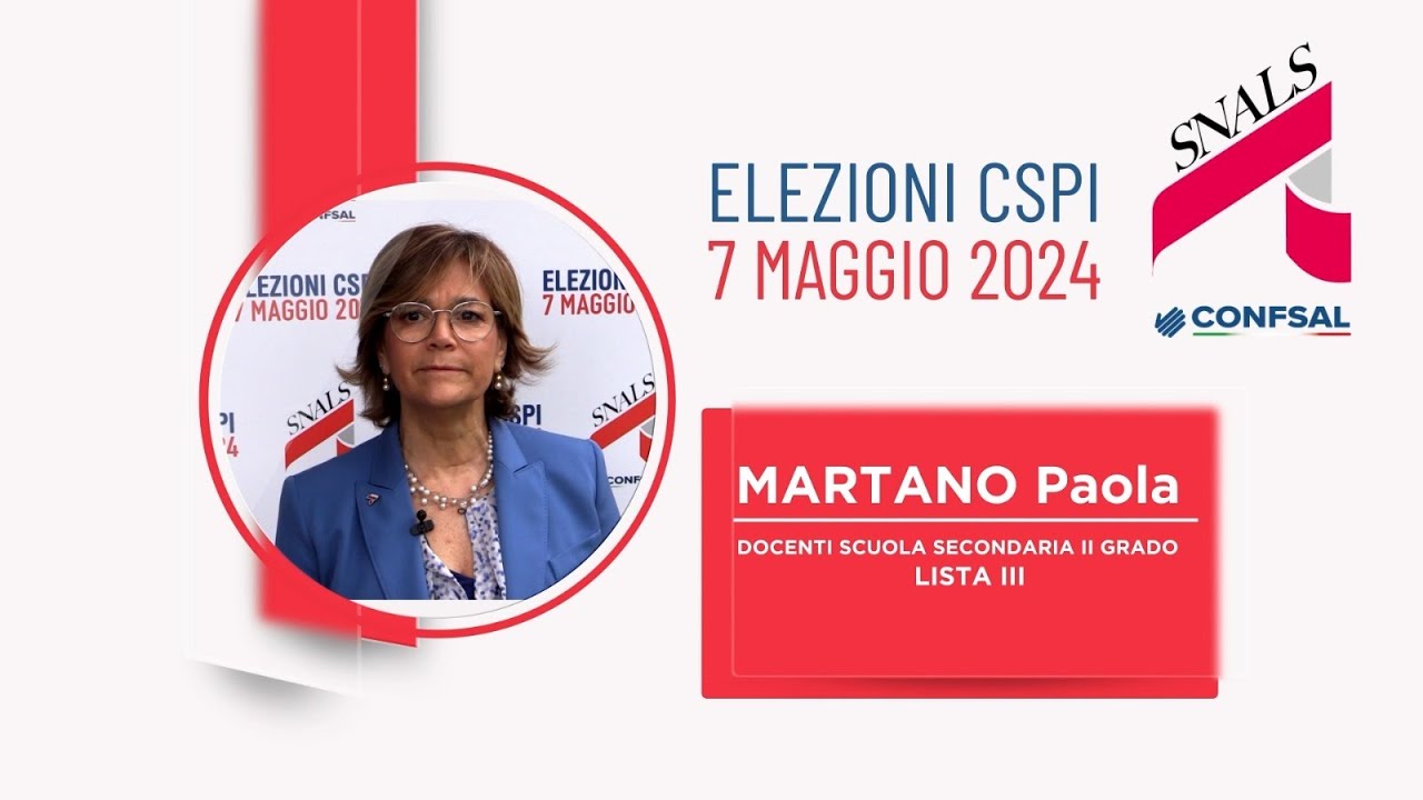 PAOLA  MARTANO - Docenti Scuola Secondaria II Grado Lista III