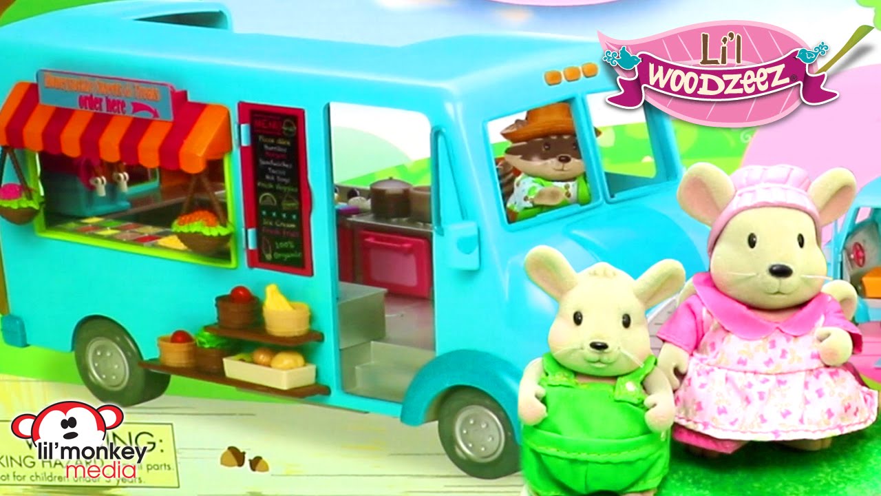 Li'l Woodzeez Honeysuckle Sweets & Treats Food Truck Playset!