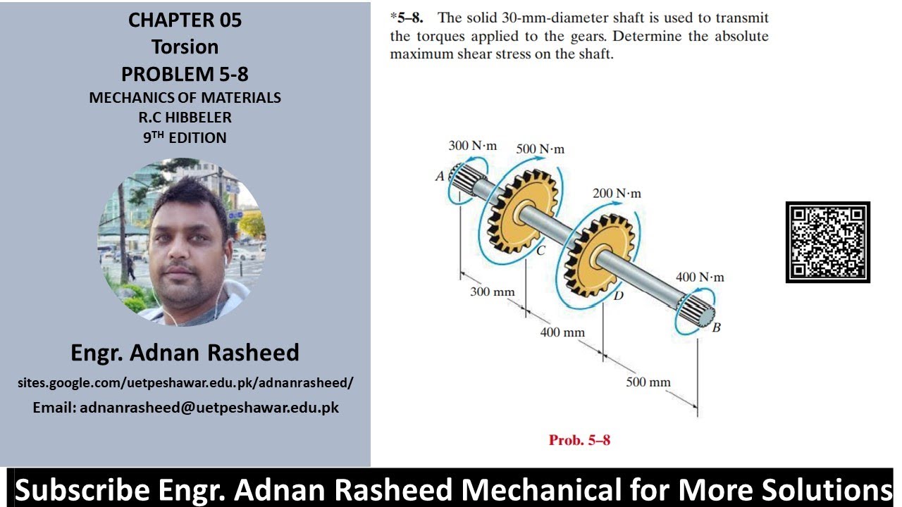 5-8 |Chapter 5| Torsion | Mechanics of Material Rc Hibbeler|