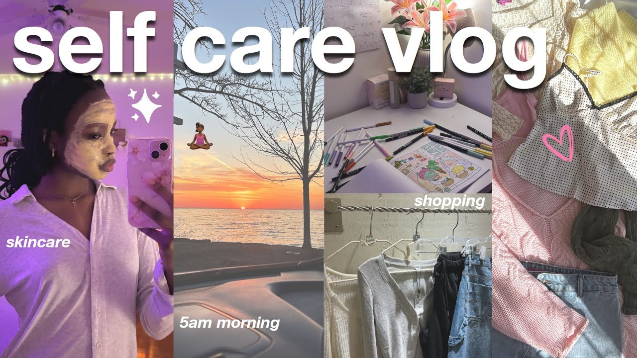 SELF CARE VLOG | 5am morning, shopping facemask, colouring✨