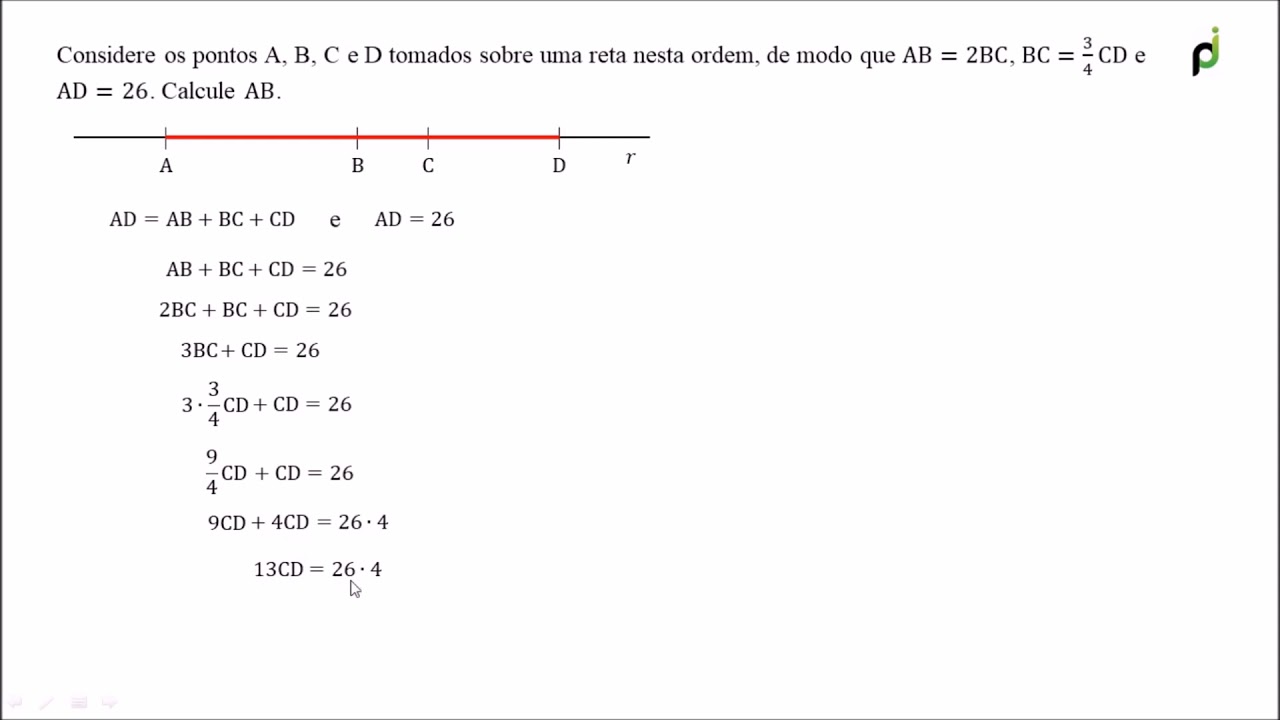 QUESTÃO - OPERAÇÕES COM SEGMENTOS