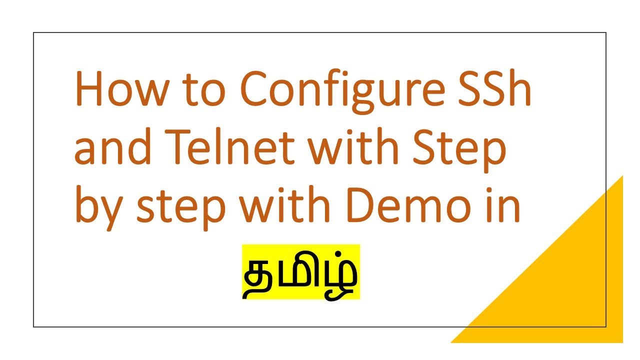 #07 Packet Tracer configure SSH in Tamil | Telnet on Router in Cisco Packet Tracer in Tamil