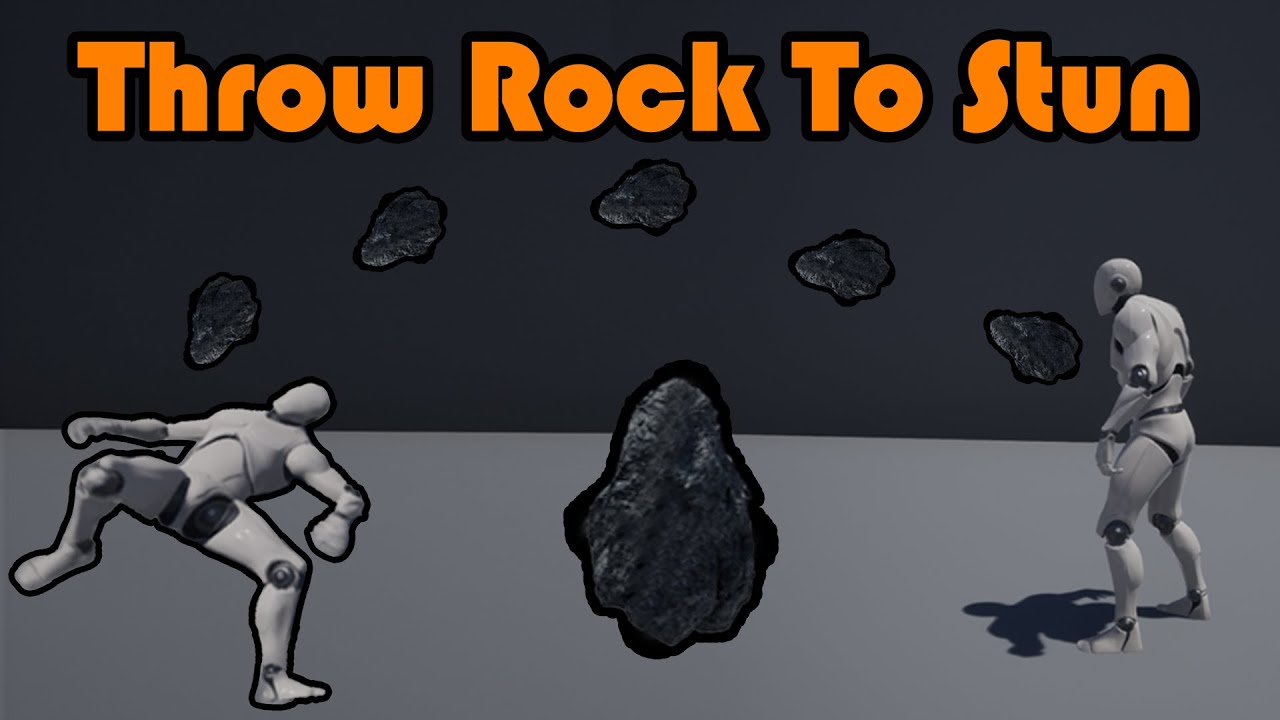 How To Throw A Rock At An Enemy To Stun Them | Pick Up Rocks - Unreal Engine 4 Tutorial