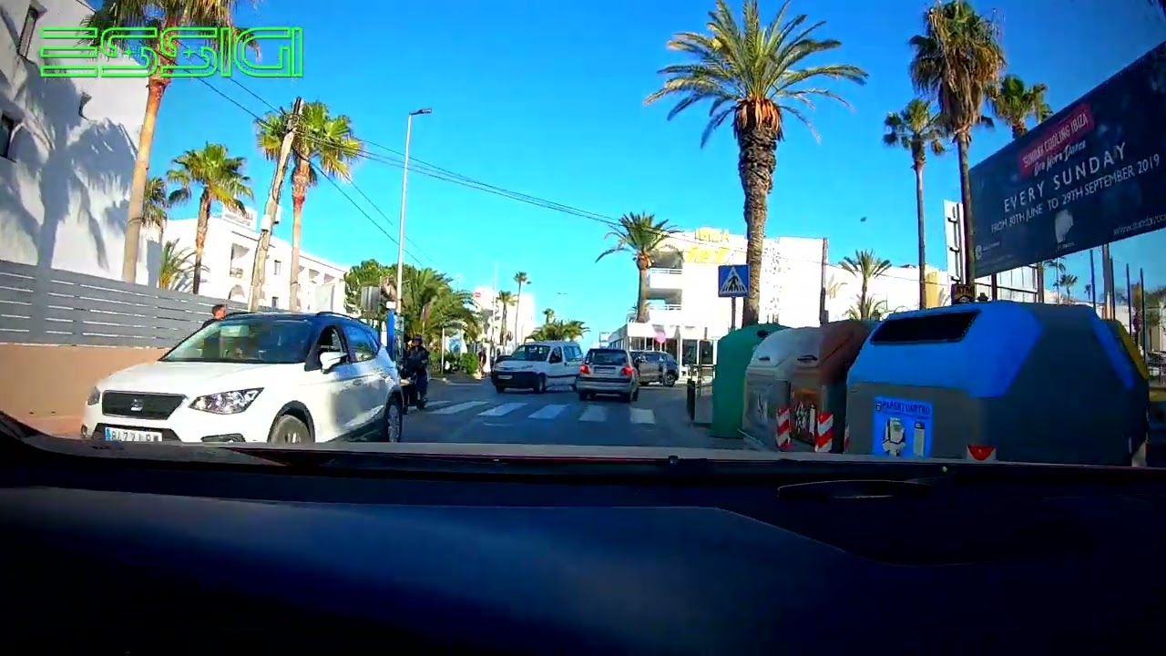 PLAYA DEN BOSSA, DRIVING, IBIZA ISLAND, MAY 2022