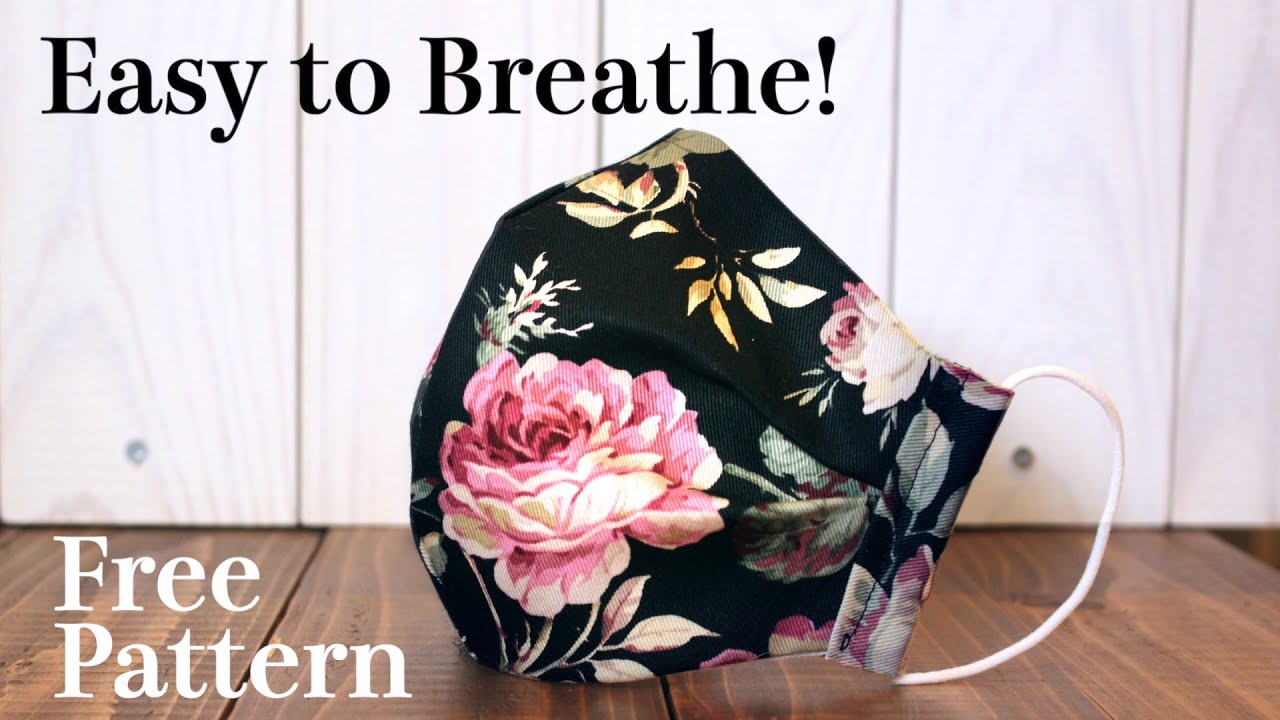 【Free Pattern】Breathable Face Mask With Filter Pocket Sewing Tutorial｜Big Space Mask