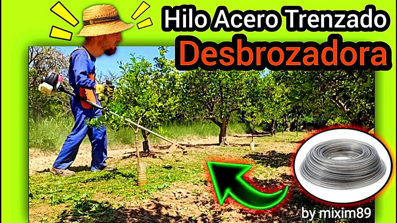 HILO de ACERO Trenzado (DESBROZADORA) ¿Mejor o Peor que el Nylon? ¿Duración? by mixim89