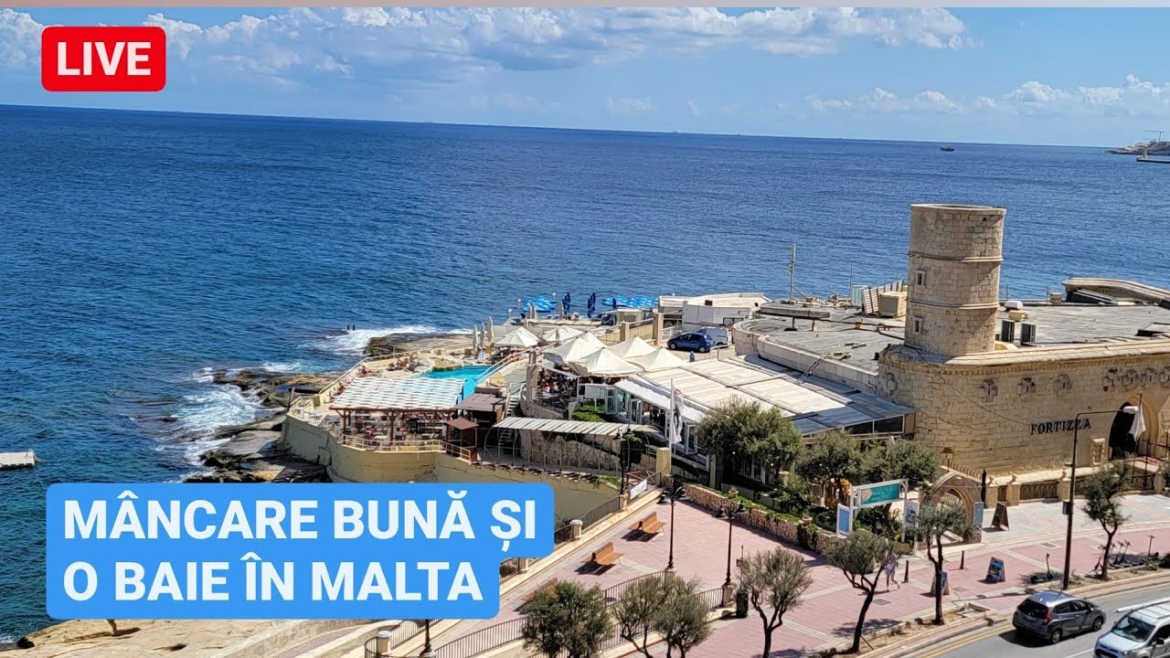 🔴 MĂNÂNC pe malul MĂRII MEDITERANE în MALTA apoi la PLAJĂ pentru o baie buna!