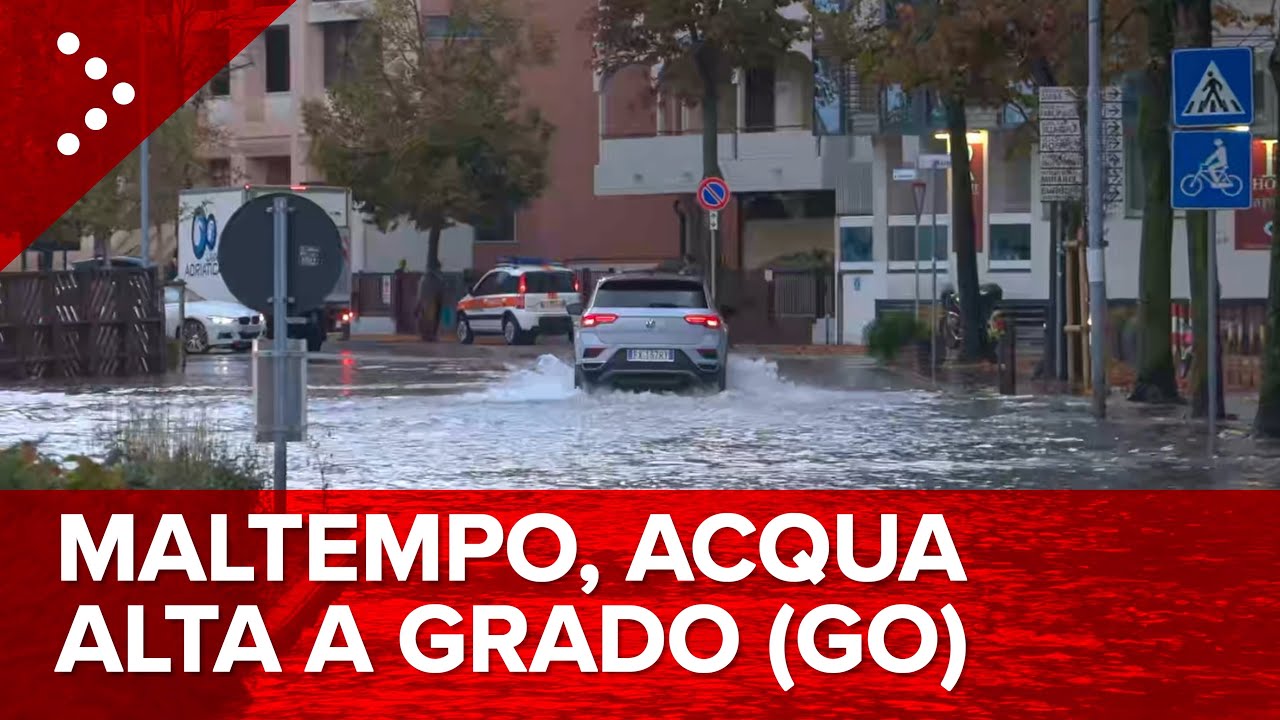 LIVE Maltempo, acqua alta a Grado (Gorizia): il centro si allaga
