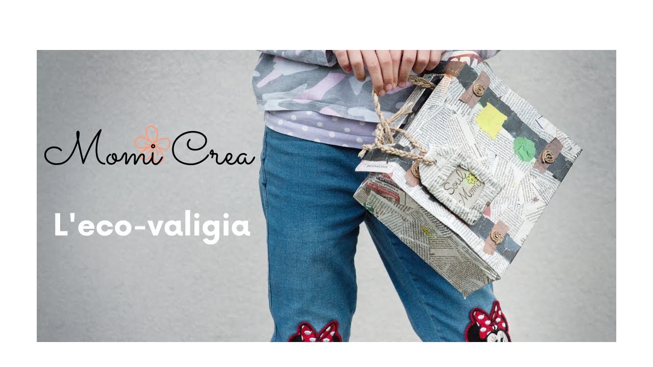 Vuoi riciclare una scatola per trasformarla in una valigia? Tutorial  Momi Crea L' eco-valigia
