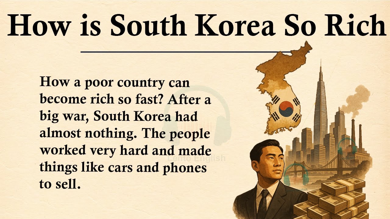 How South Korea Became So Rich, So Fast || 💸Learn English Through Story Level 3 || Graded Reader 🎧