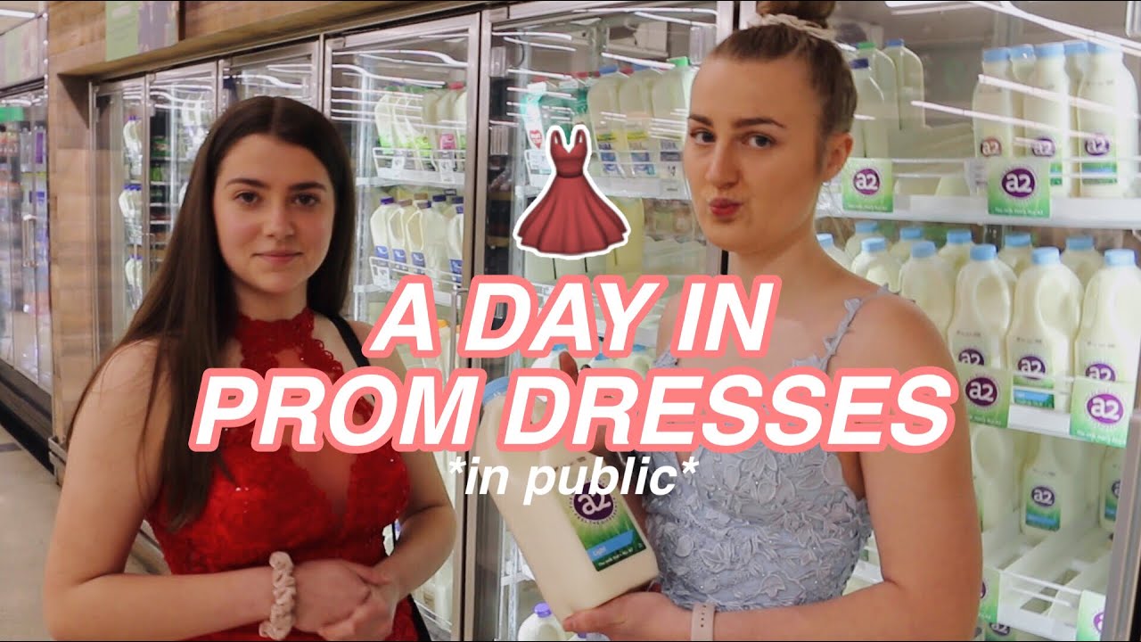 wearing our PROM dresses for the DAY | SamanthaAndJordan