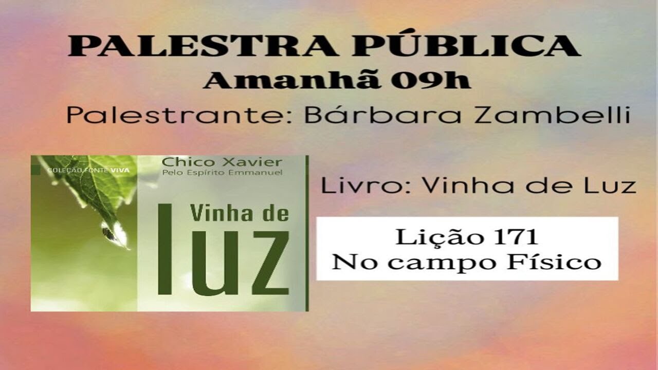 Palestra NO CAMPO FÍSICO com Bárbara Zambelli
