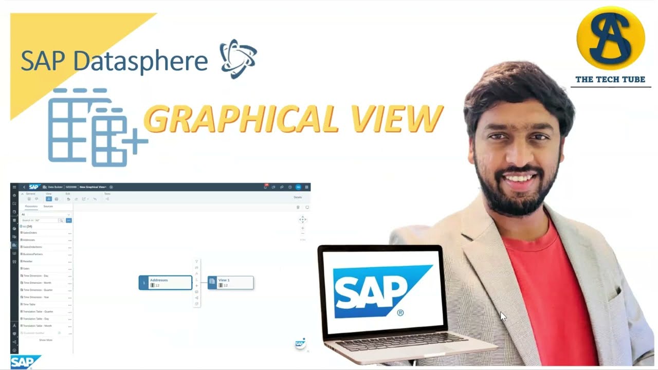 08. Графическое представление | Конструктор данных | SAP Datasphere #sap #datawarehouse #analytic...