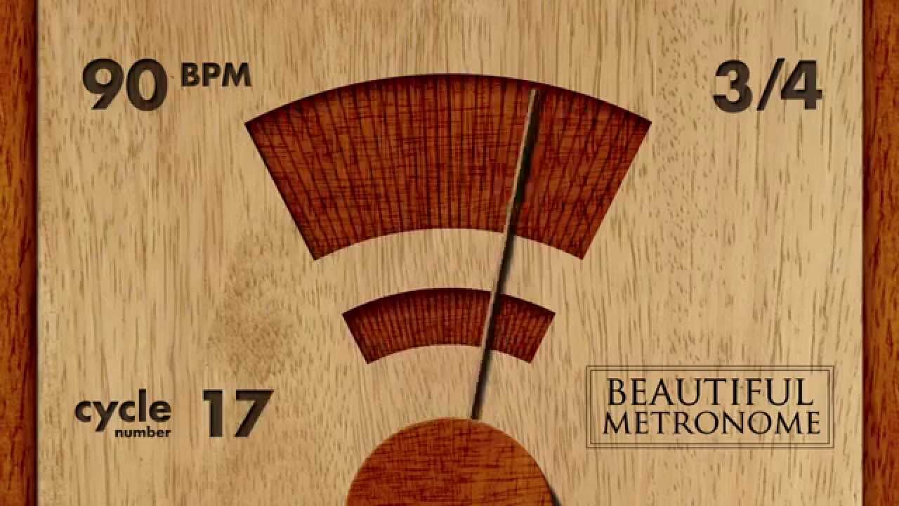90 BPM 3/4 Wood Metronome HD