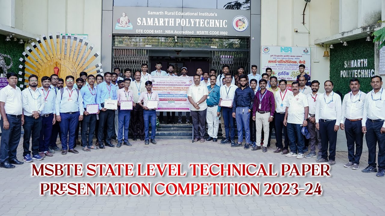 MSBTE STATE LEVEL TECHNICAL PAPER PRESENTATION COMPETITION 2023-24_#college