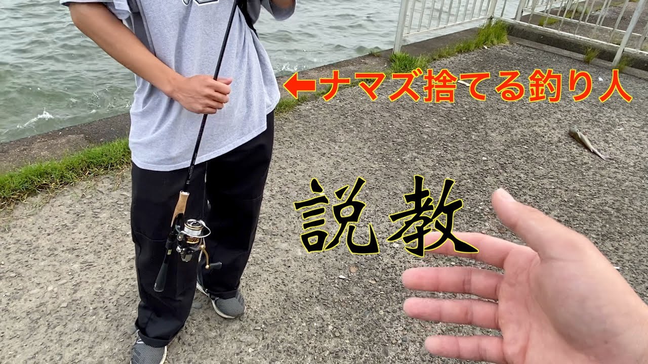 ナマズを釣り捨てる人を注意してみた。#バス釣り #霞ヶ浦#ナマズ
