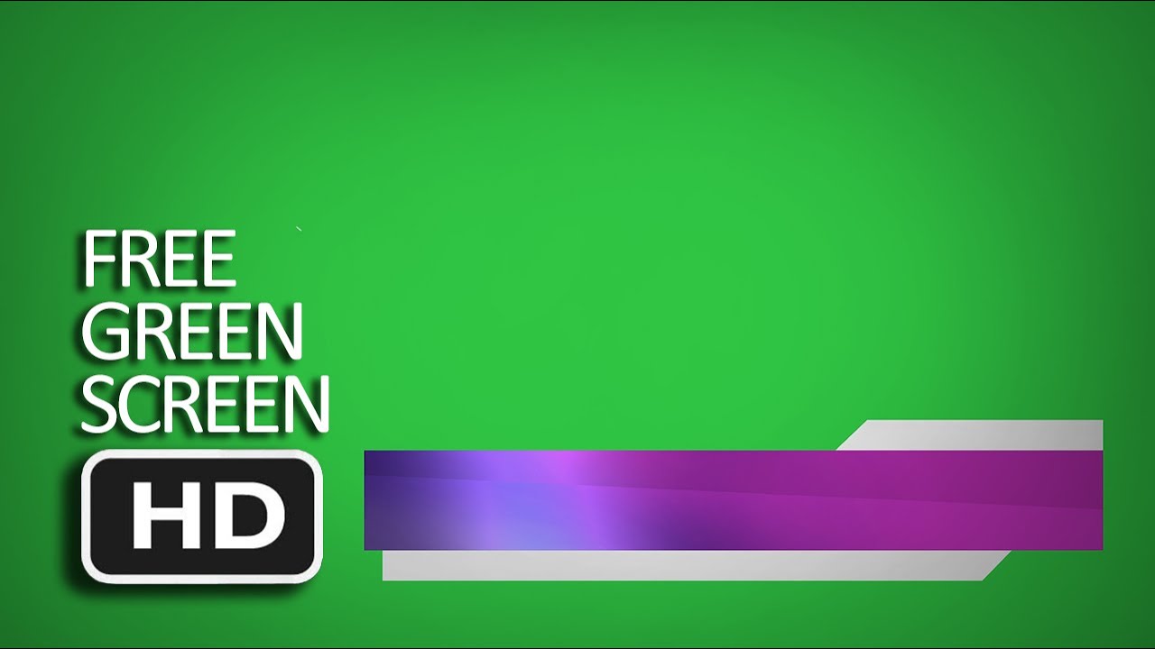 Free Green Screen - Animated Lower Third Purple