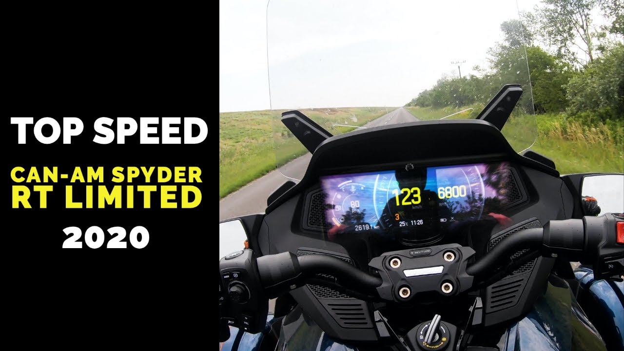 Разгон [0-60 миль/ч] Максимальная скорость и звук выхлопа Can-Am Spyder RT 2020 Limited