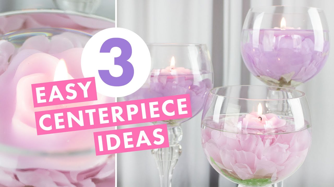 Glass Vase Candle Holder Centerpieces - 3 Looks | BalsaCircle.com