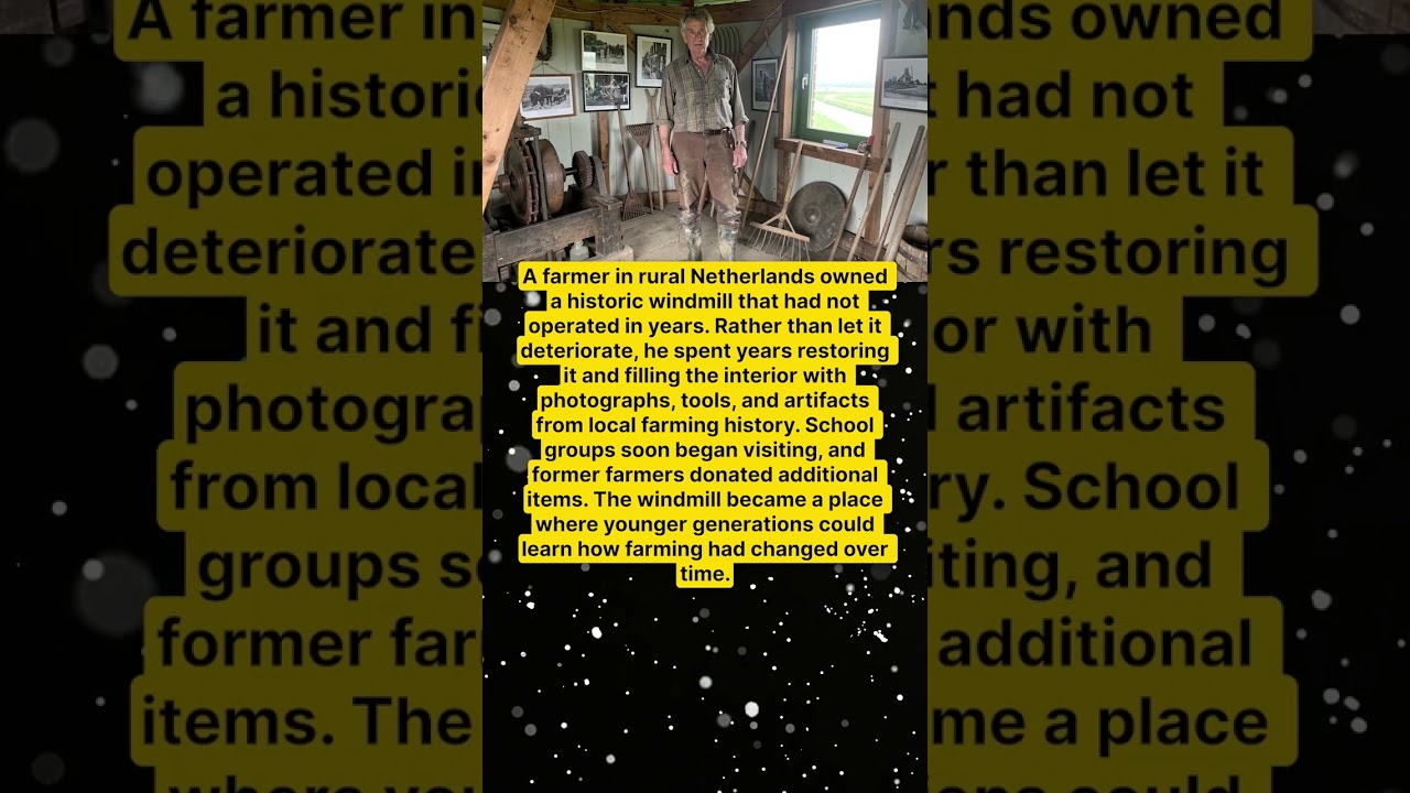 FARMER TURNS AN OLD WINDMILL INTO A MUSEUM 🌬️🏛️
