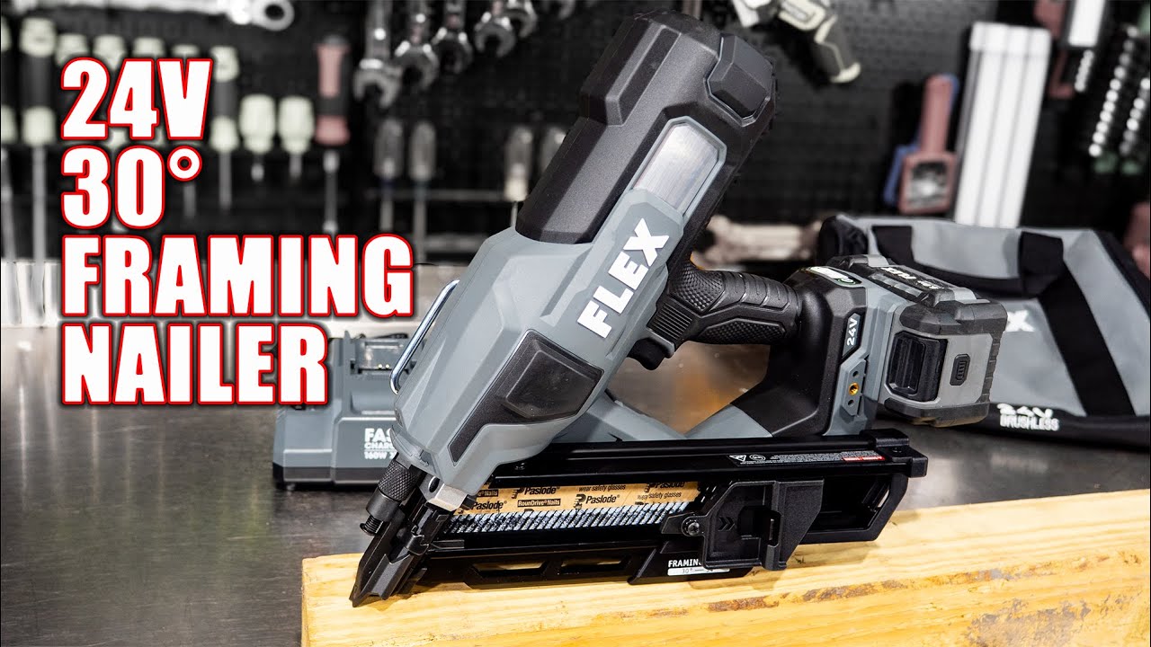 FLEX FX4351B 24V Brushless 30° Framing Nailer