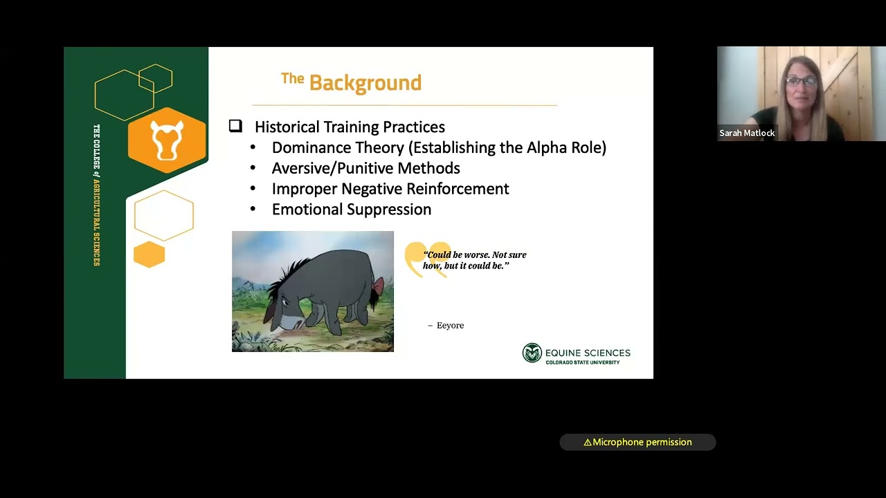 Lunch & Learn: Equine Behavioral Indicators of Stress