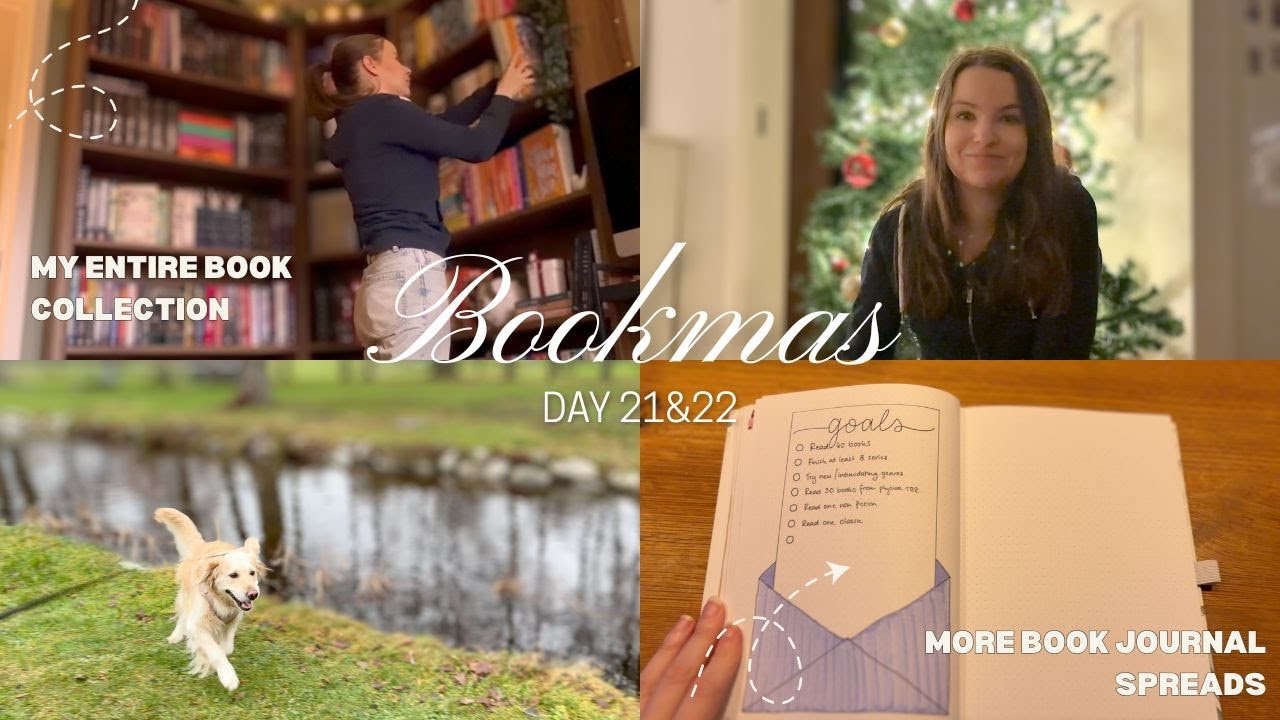 Bookish goals for the new year, my book collection & more | bookmas day 21&22 🎄