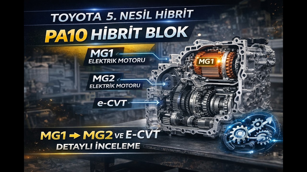 Yeni nesil Toyota Hybrid modellerinde bulunan PA10 kodlu blok içinde e-CVT ve elektrik motorları
