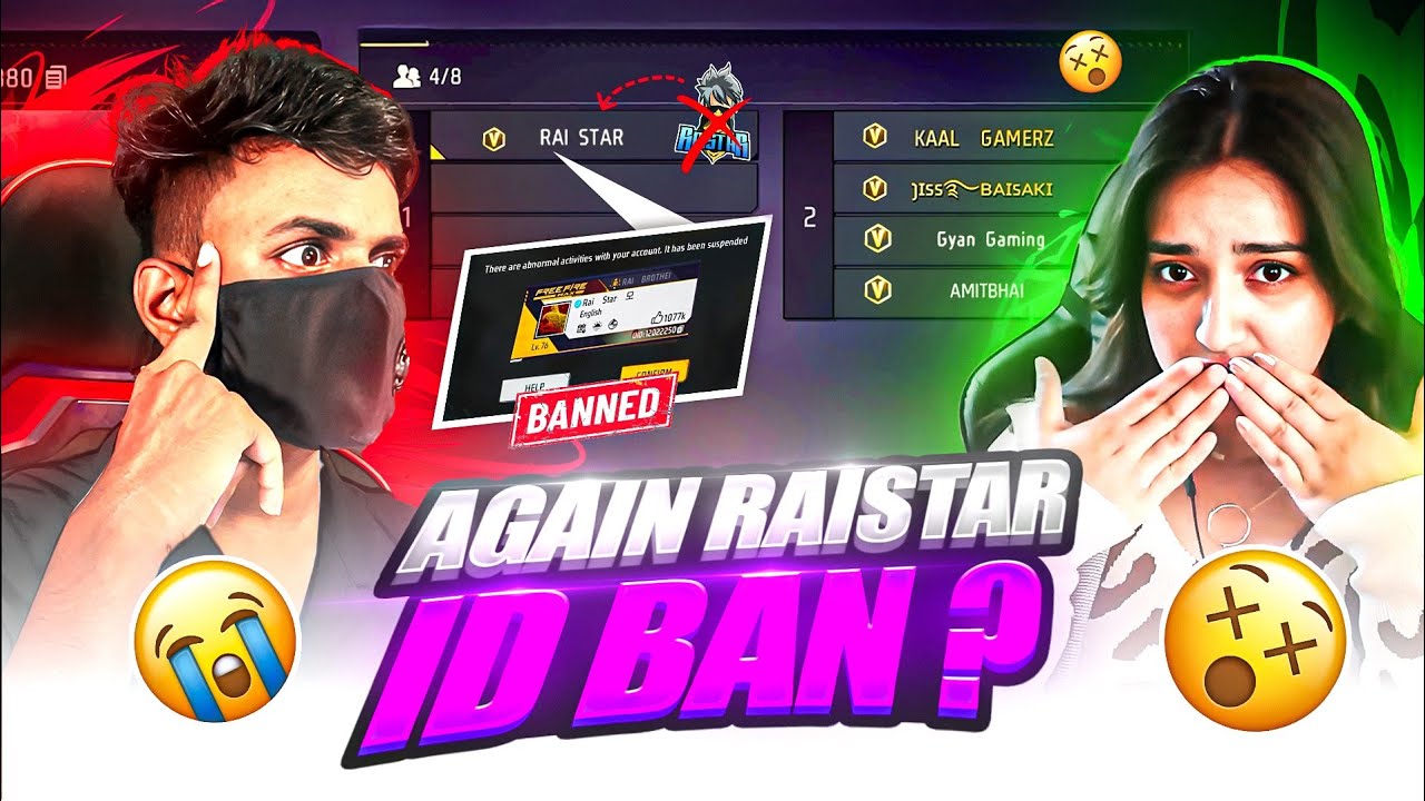Raistar ID BANNED Again 😱 Garena Big Prank Shocked Everyone 😨 &ndash; Garena Free Fire