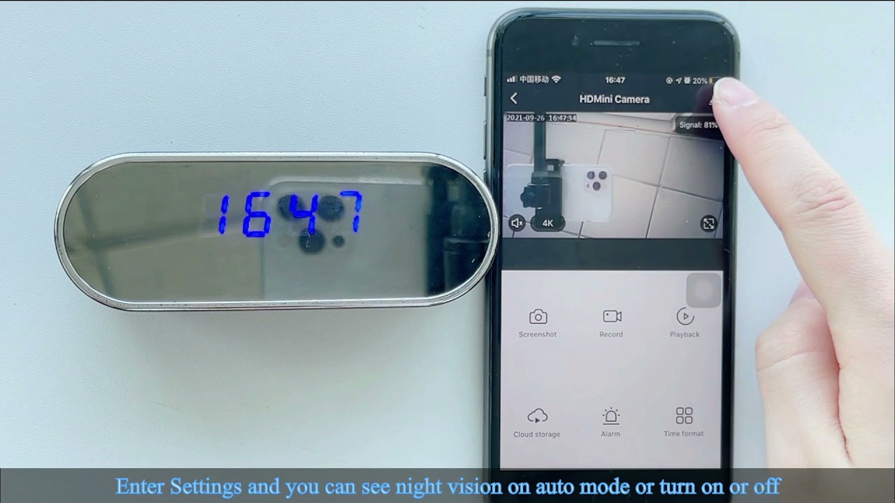Winperor WH33B hidden camera clock