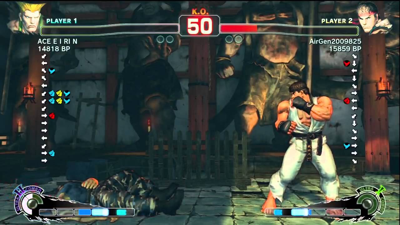 Air [Ryu] vs ACE・EIRIN [Guile] SSF4 Japanese Online Ranked Matches - TRUE HIGH-DEF